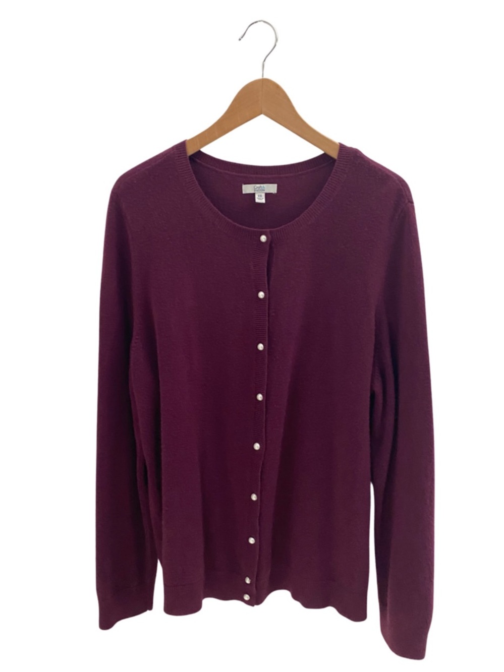 Plum Purple Long Sleeve Button-Down Sweater Size XXL